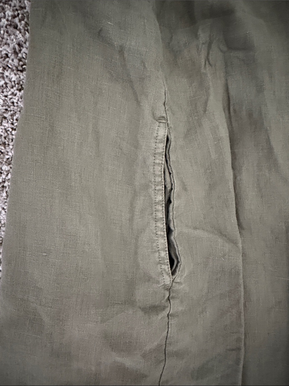 Tommy Bahama Olive Sleeveless Linen Shell - Picture 4 of 4